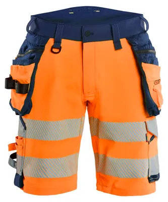 Produktbild von Blakläder High Vis Shorts 4-Wege-Stretch 1120, Farbe:High Vis Orange/Marineblau, Größe:C60