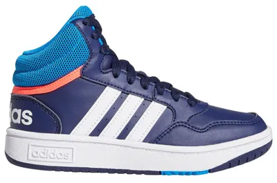 Zdjęcie produktu dla Adidas Hoops Mid 3.0 K – dziecięce buty sportowe z wysoką cholewką, rozmiar 39 ⅓