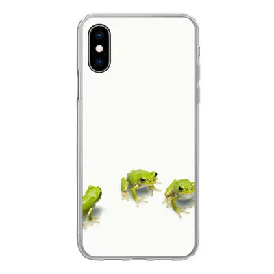 Produktbild von MuchoWow® Handyhülle Schutzhülle Hülle für iPhone X Frosch - Tiere - Grün Silikon Softcase Handy Hülle - Handyhülle