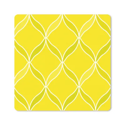 Produktbild von MuchoWow® Mauspad Mousepad Zitrone - Muster - Kontur - Frucht 20x20 cm - Mousepads - Maus Mat - Pad - Mausunterlage - Desk Mat - Bureauartikeln