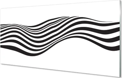 Produktbild von Glasbilder 120x60 Wandkunst Zebrastreifen Welle