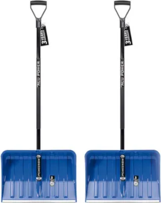 Produktbild von 2x Schneeräumer Schneeschieber Schneeschaufel Alpinus blau stark Schaufeln