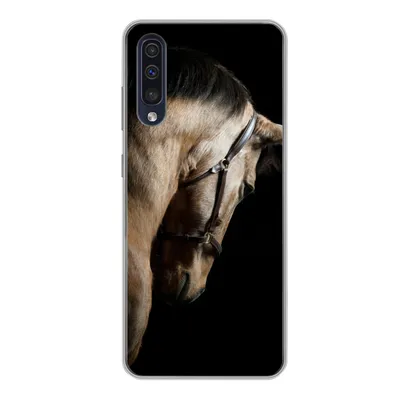 Produktbild von MuchoWow® Handyhülle Schutzhülle Hülle für Samsung Galaxy A50 Pferde - Halfter - Schwarz Silikon Softcase Handy Hülle - Mobiltelefonhülle