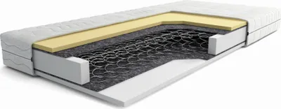 Image de FURNLUX Matelas à ressorts Sim White 180x200cm / Hauptfarbe : Weiß / Abmessungen : 180 x 200 x 15 cm