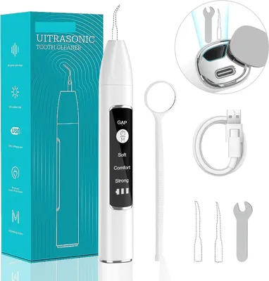 Produktbild von Zahnreinigungsset Zahnsteinentfernung zur Zahnsteinpflege, automatisches Zahnreinigungsset zur Entfernung, 3 einstellbare Modi und 2 Reinigungsköpfe