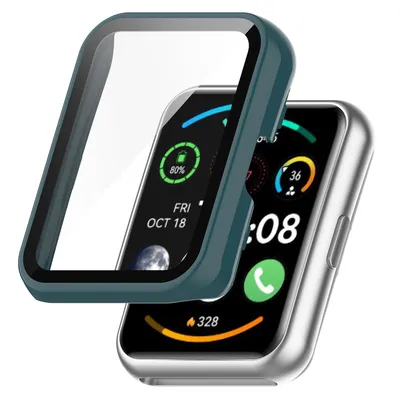 Obrázek produktu pro Celoplošné galvanické pokovování TPU pouzdra na hodinky Green pro Huawei Watch Fit 2 Cover