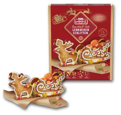 Obrázek produktu pro Lambertz perníkové sáňky řemeslná sada na zdobení 828g