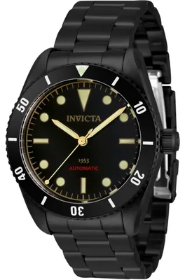 Zdjęcie produktu dla Invicta VINTAGE Pro Diver 34337 Zegarek męski - Mechanizm automatyczny - Stal nierdzewna z czarną tarczą - 40 mm