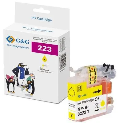 Produktbild von G&G | Ninestar XL-Druckerpatrone kompatibel mit Brother LC-223Y - Kompatibel - Tintenpatrone