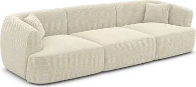 Produktbild von Cord 3-Sitzer Couch Elvira Hellbeige