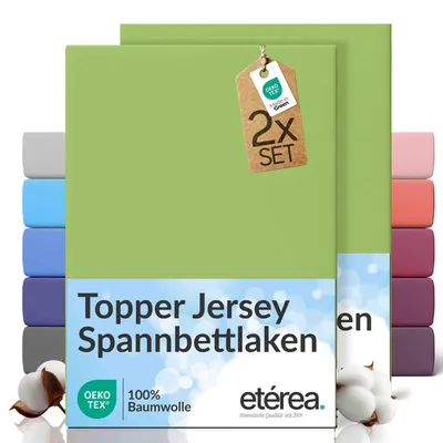 Produktbild von etérea Jersey Spannbettlaken Baumwolle 180x200 - 200x200 cm