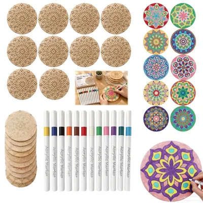 Immagine prodotto di Kit per creare decorazioni per finestre, ideale per bambine, con 10 pennarelli lavabili e fogli adesivi