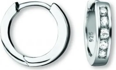 Produktbild von Creole Zirkonia 925/- Silber rhodiniert