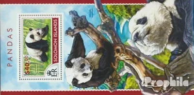 Produktbild von Briefmarken Salomoninseln 2015 Mi Block 410 (kompl. Ausg.) postfrisch Pandas