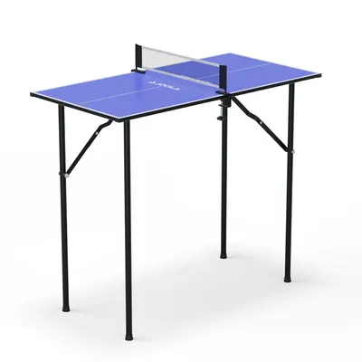 Produktbild von JOOLA Tischtennisplatte MINI inkl. Tischtennisnetz, klappbar, klein, 90 cm x 45 cm x 76 cm, blau