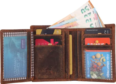 Produktbild von Geldbörse Herren Portemonnaie Echt Leder Börse Hochformat Geldbeutel RFID MANZA®
