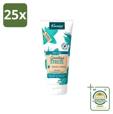 Obrázek produktu pro 25 kusů tělového mléka Kneipp Goodbye Stress – s vůní vodní máty a rozmarínu – 200 ml – balení