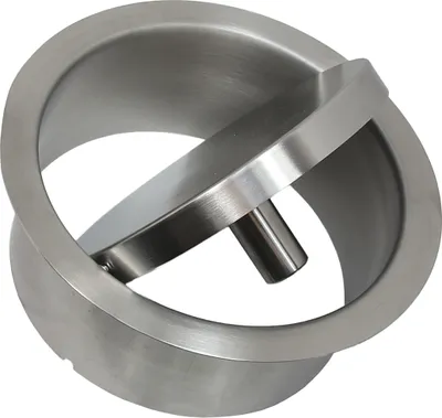 Produktbild von Edelstahl V2A Hygiene Abwurfring 2023 Orbikular 150 x 70 Abfallring Deckel schwenkbar