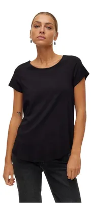 Productafbeelding van Vero Moda - "Bella" T-shirt voor dames, ronde hals, regular pasvorm, model GT17870 (maat 34 EU) (zwart)