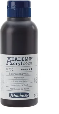 Produktbild von Eisenoxidschwarz 250ml Acrylfarbe - AKADEMIE Acryl - Schmincke 23 770 027