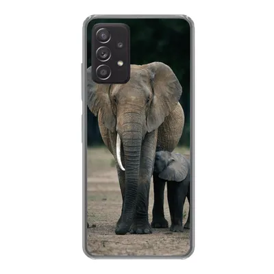 Produktbild von MuchoWow® Handyhülle Schutzhülle Hülle für Samsung galaxy a73 Elefant - Tiere - Flachland - Natur Silikon Softcase Handy Hülle - Handyhülle