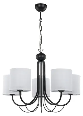 Zdjęcie produktu dla Żyrandol KASKADA czarno-biały 5xE27x20W metal wym:80x64x64cm IP20 Jupiter