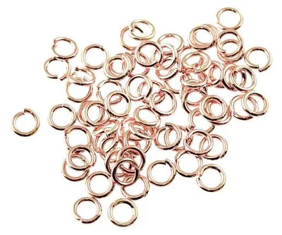 Produktbild von Vintageparts Biegeringe Roségoldfarben 4 mm 100 Stück