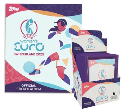 Produktbild von UEFA Women's EURO 2025 Switzerland - Sammelsticker - 1 Display (50 Tüten) + Album