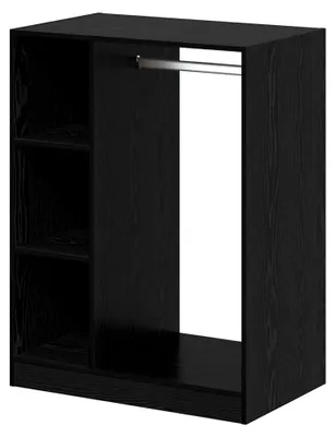 Produktbild von Kleiderschrank Schwarze Eiche 77 x 48 x 102 cm Holzwerkstoff