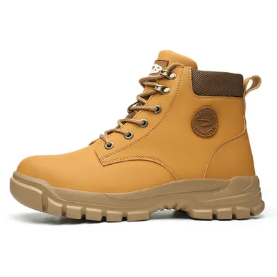 Produktbild von Arbeitsschuhe Herren Durchtrittsicher Sicherheitsschuhe mit Stahlkappe, Khaki Größe 42