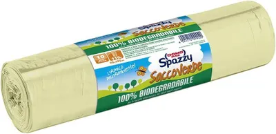 Imagen del producto de Bolsas para basura biodegradables, 110 litros, 10 unidades, transparentes, para la gestión de residuos