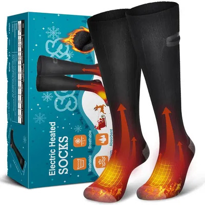 Produktbild von Elektrische Heizsocken mit USB, Thermosocken, waschbar, für Outdoor, Wandern, Angeln & Camping, max. 50 °C