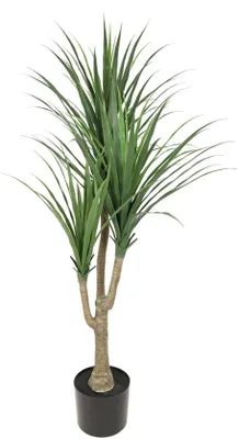Produktbild von Unyqoos® Dracena Kunstpflanze 120 cm - Pflegeleichte Deko für Wohn- und Büroräume, Lebensechte Optik