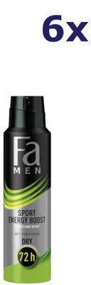 Produktbild von 6x Fa men Deospray Sport Power Boost – 150 ml