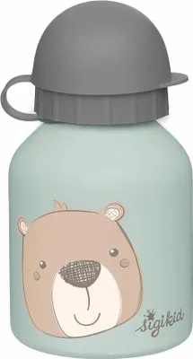 Immagine prodotto di sigikid Trinkflasche Bär, Kindertrinkflasche, Kinder Flasche, Wasserflasche, Edelstahl / Kunststoff, 250 ml, 25377