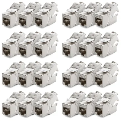 Productafbeelding van deleyCON Keystone-module, CAT 6a, STP, RJ45, 500 MHz, 10 Gbit/s, 24 stuks