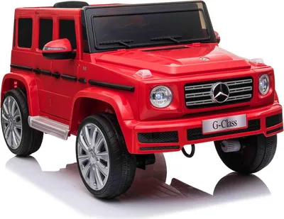 Produktbild von Elektrisches Elektroauto Mercedes G500 12V, rot, 2,4 GHz Fernbedienung, USB / SD Eingang, Hinterradfederung, Lithium-Batterie, LED-Lichter, ORIGINALE Lizenz