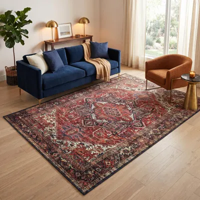 Obrázek produktu pro TAPISO ISPAHAN Orientální koberec, omyvatelný, certifikát OEKO-TEX, krátký vlas, 200 x 300 cm