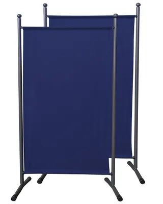 Immagine prodotto di 2 pezzi paravento 180 x 78 cm blu - divisorio opaco per interni ed esterni - schermo protettivo per giardino e balcone
