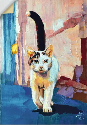 Produktbild von ARTland Wandbild, selbstklebend Elegante Straßenkatze Größe: 70x100 cm