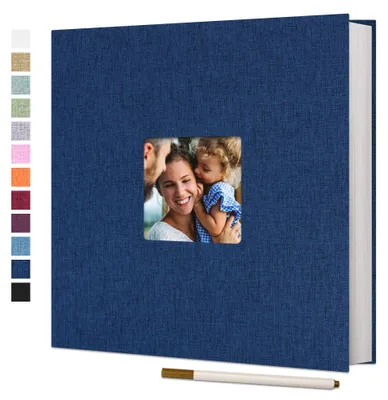 Selbstklebendes Fotoalbum, 40 Seiten, Leinen-Hardcover, 33x32 cm