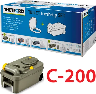 Produktbild von THETFORD Fresh Up Set C200 Cassette Camper Abwasser Ersatz Fäkalientank Van