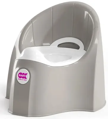 Zdjęcie produktu dla Nocnik OK BABY Pasha z wyjmowaną wkładką szary