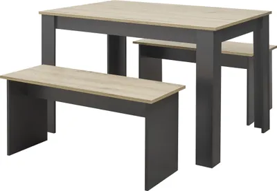 Produktbild von Essgruppe >Maria< (3-tlg.) in Artisan Eiche Nachbildung, anthrazit - 120x75x80 (BxHxT)
