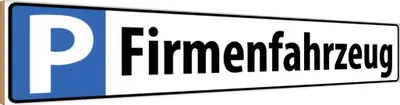 Produktbild von vianmo Holzschild 10x46 cm Firmenfahrzeug Parkplatzschild