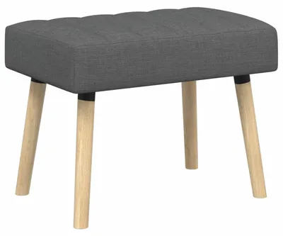 Image de Banc rembourré VidaXL, gris foncé, 60 x 40 x 45 cm, tissu