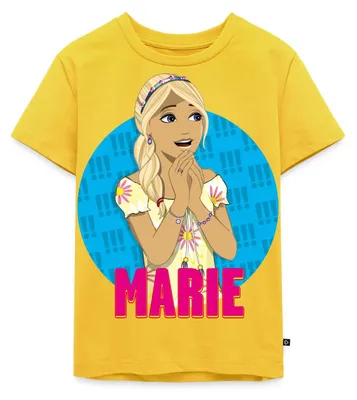 Produktbild von Spreadshirt Die Drei Ausrufezeichen Marie Kinder Premium T-Shirt, 122/128 (6 Jahre), Sonnengelb