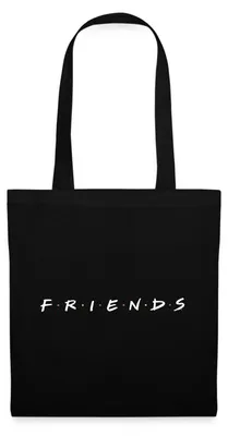 Produktbild von Spreadshirt Friends Logo Stoffbeutel, One size, Schwarz