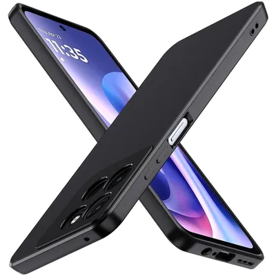 Produktbild von Silikon Hülle für Motorola Moto G56 5G Schutzhülle Matt Schwarz Backcover Handy Case