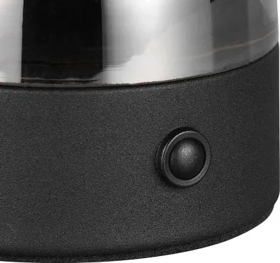 Obrázek produktu pro Stolní lampa LED, černá, kouřové sklo, dotykový stmívač, V 18 cm